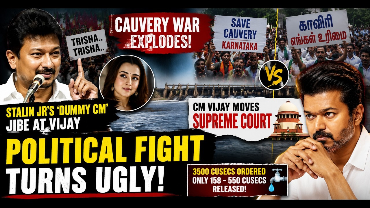 Cauvery Water War Escalates: CM Vijay Moves Supreme Court, Political Row Turns Ugly