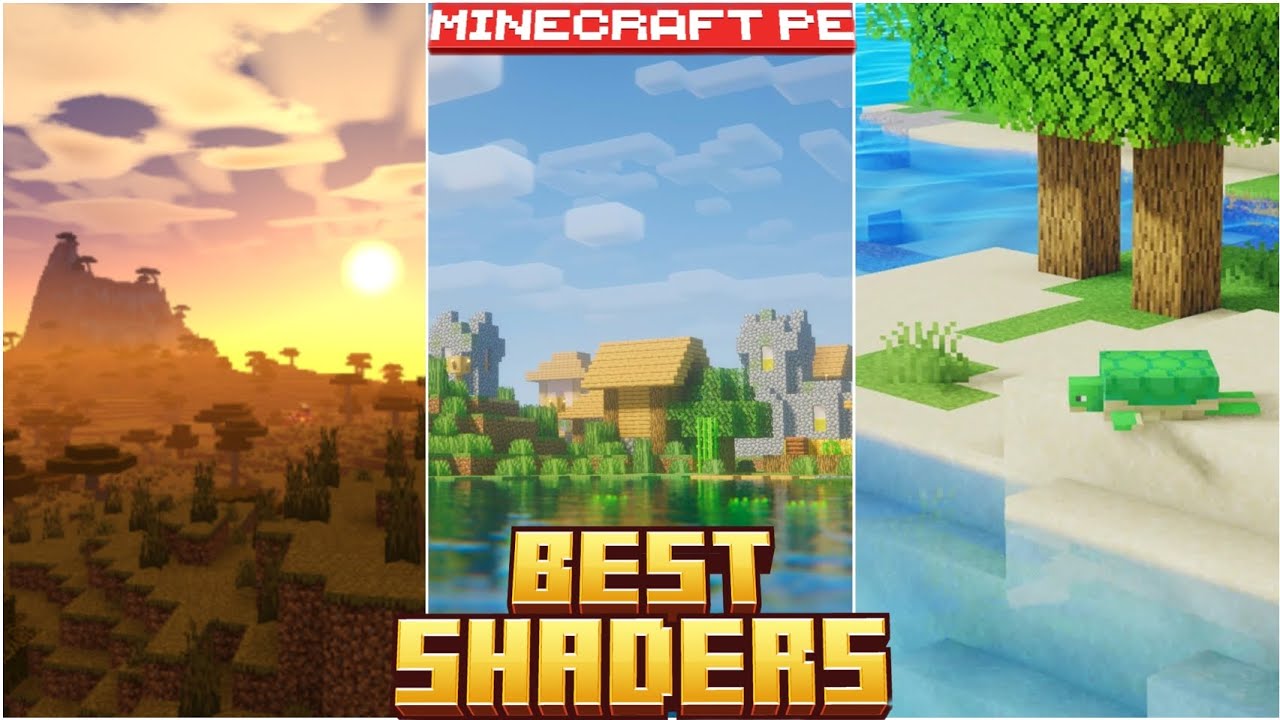 🏅TOP 5 SHADERS for BEDROCK | MINECRAFT PE +1.21 #shaders