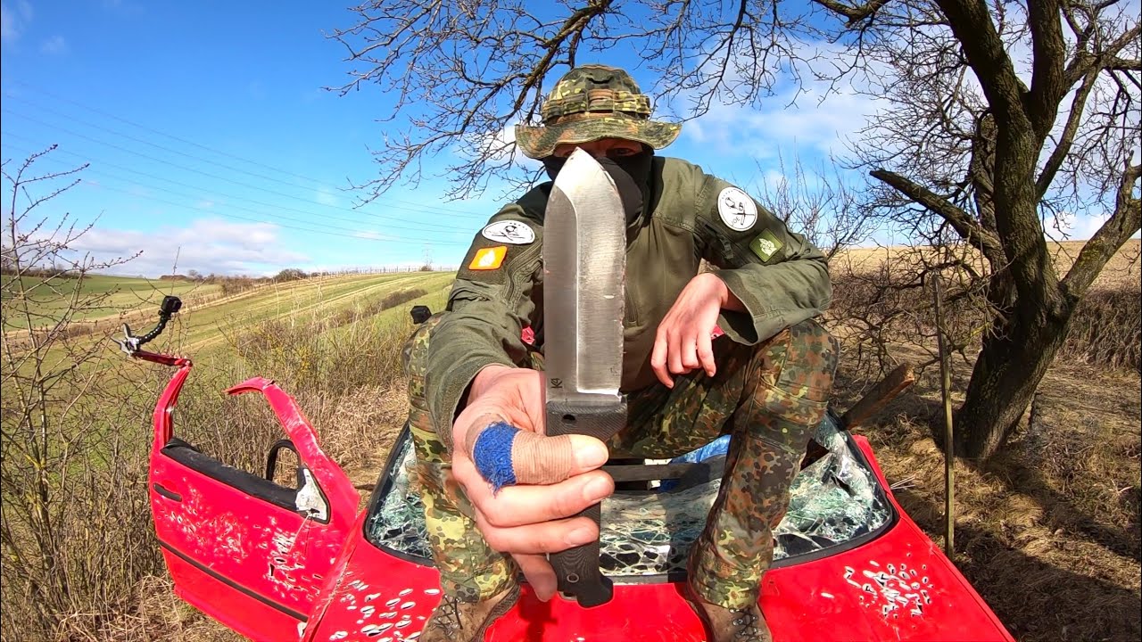 Reini Rossmann SURVIVAL BEAVER - KNIFE DESTRUCTION TEST - UNTIL IT BREAKS - STEEL N690 - G10 HANDLE