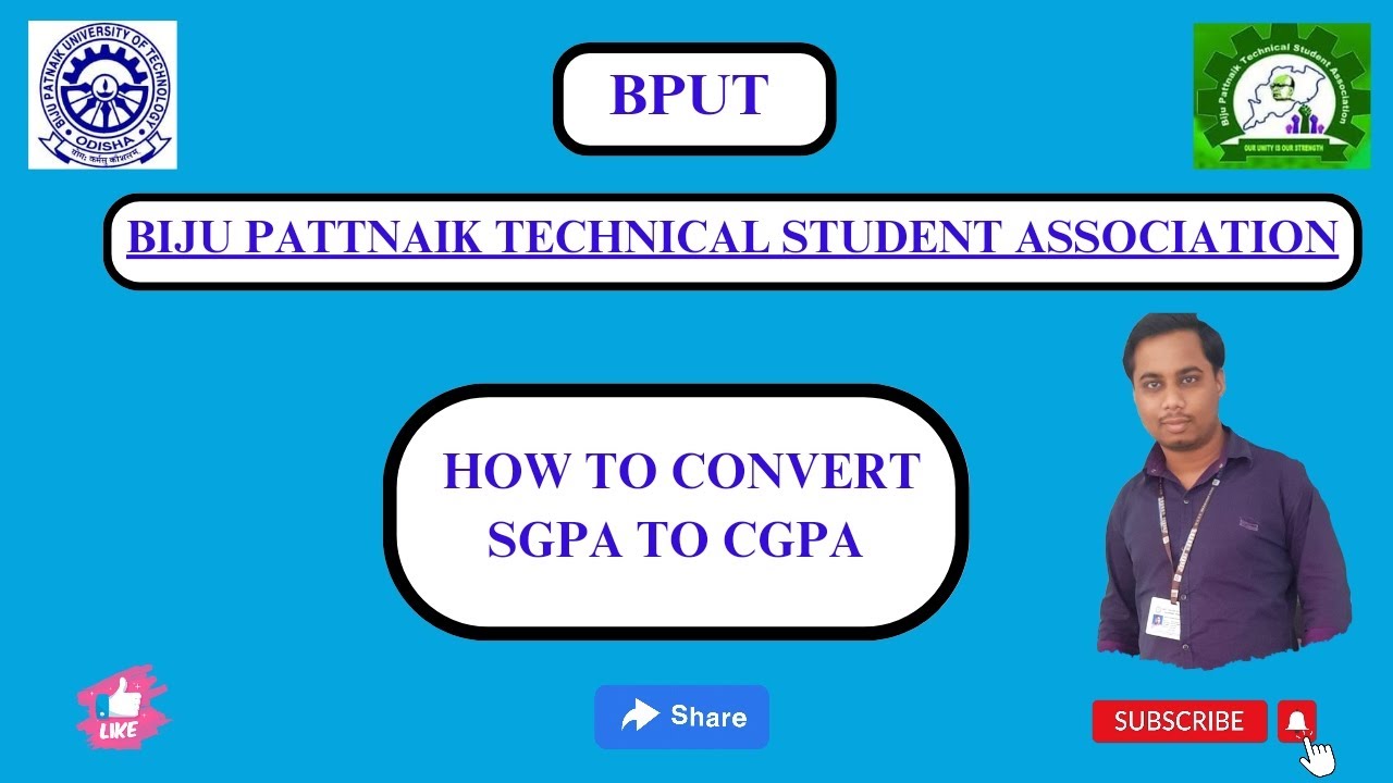 HOW TO CONVERT SGPA TO CGPA IN BPUT #bput #btech #bpharma #mba #mca#mtech