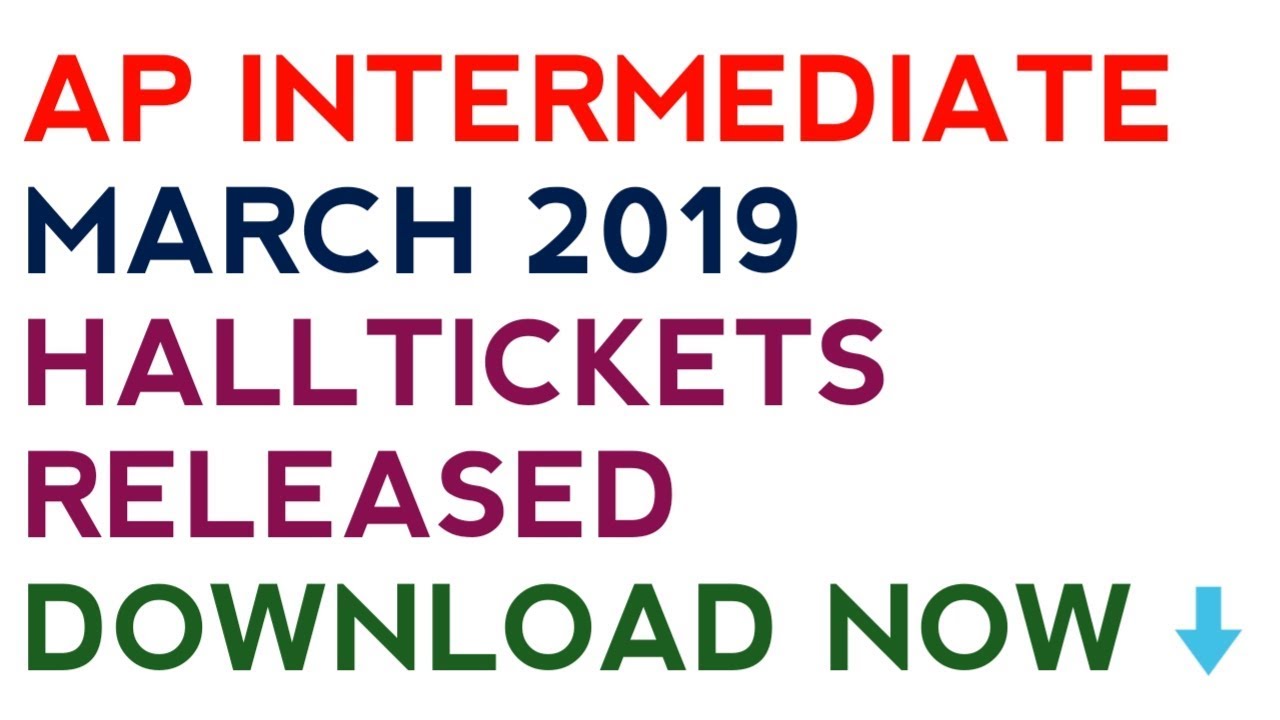 AP intermediate hall tickets download 2019|Intermediate hall tickets download 2019||INTER MARCH 2019