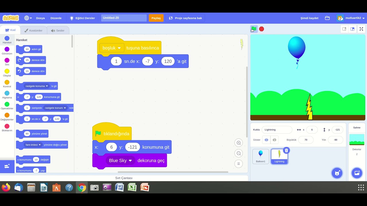 Scratch ile Balon Patlatma Oyunu Yapımı