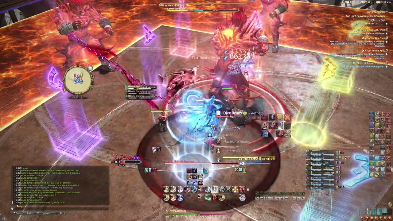FF14 7.05 | Arcadion M3S Reclear with PF | Dragoon Pov Elemental JPDC