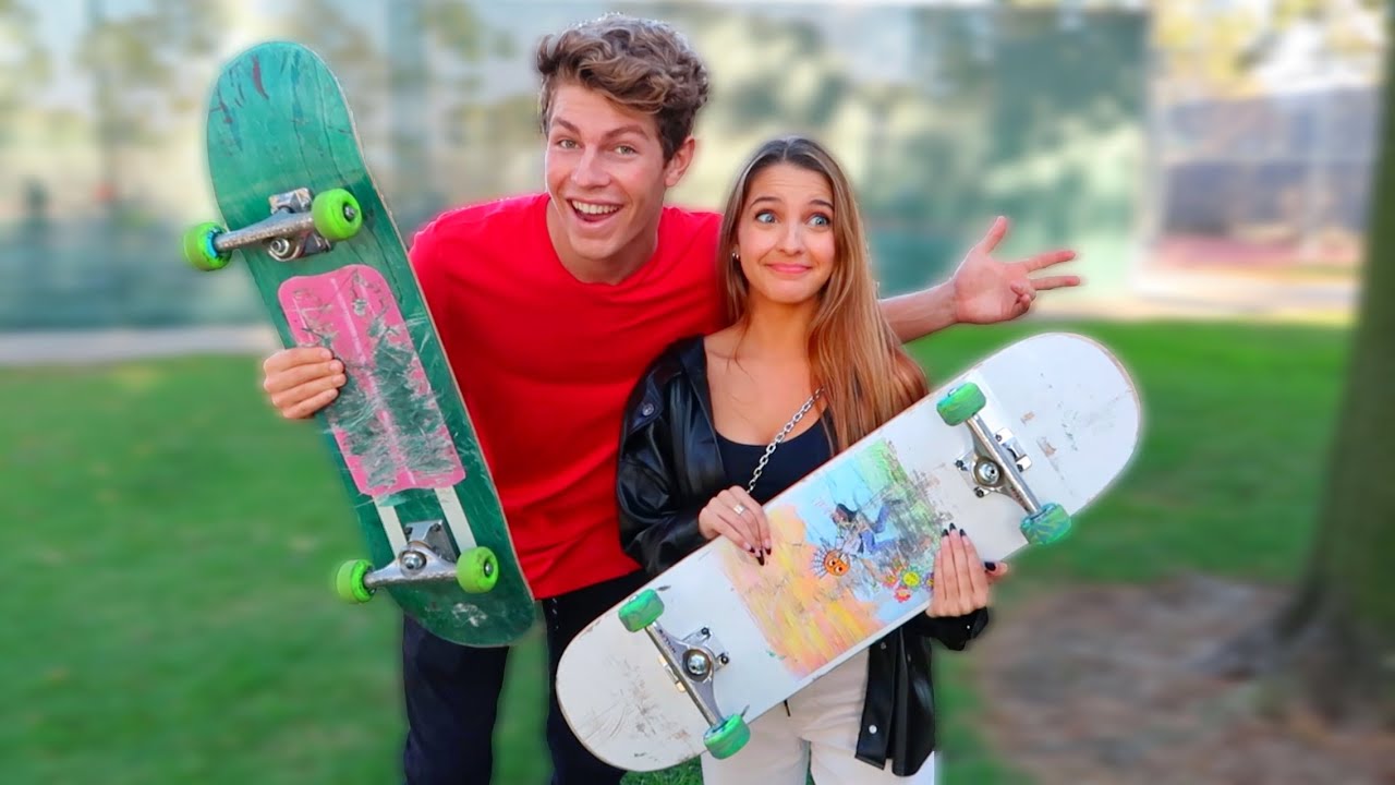 Teaching Lexi How To Skateboard!