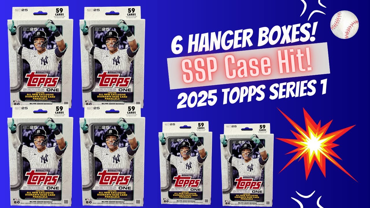 Hanger Boxes 🔥 2025 Topps Series 1 Baseball ** Case Hit SSP 1:1,258 Hanger Boxes!! **