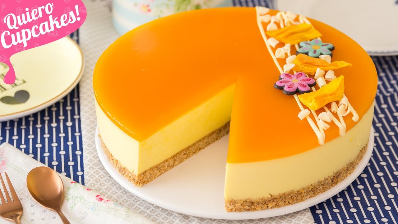 TARTA DE MANGO | POSTRE SIN HORNO | Quiero Cupcakes!