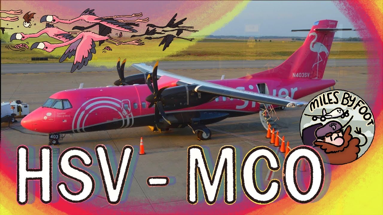 Full Flight from Huntsville to Orlando on a Silver Airways Turboprop ATR-42
