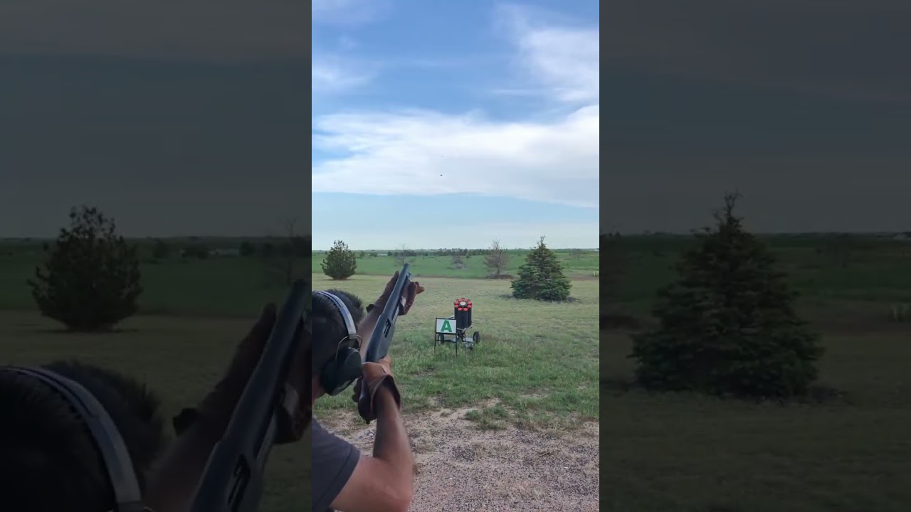 Using a Mossberg 590 Shockwave for Sporting Clay Pigeon Targets! #gun #shooting #firearms