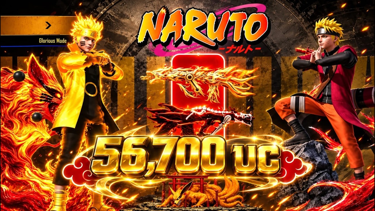 New Uzumaki Naruto Ultimate Crate Opening 56,700 uc | Naruto Lucky Spin | PUBG MOBILE | BGMI