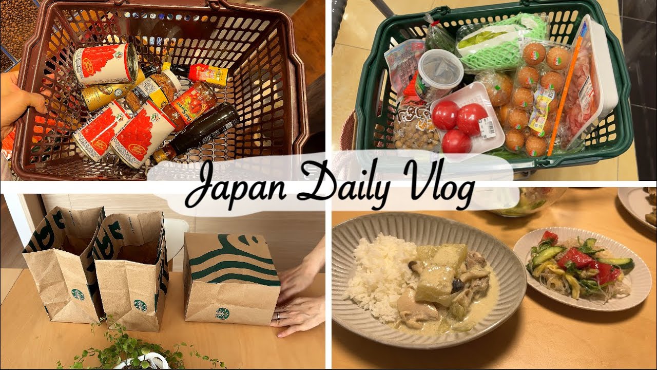 Обычный день домохозяйки | Покупка продуктов и приготовление зеленого карри на ужин