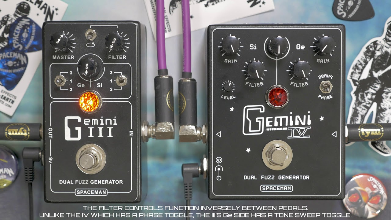 Spaceman Effects Gemini III and Gemini IV Dual Fuzz Generators