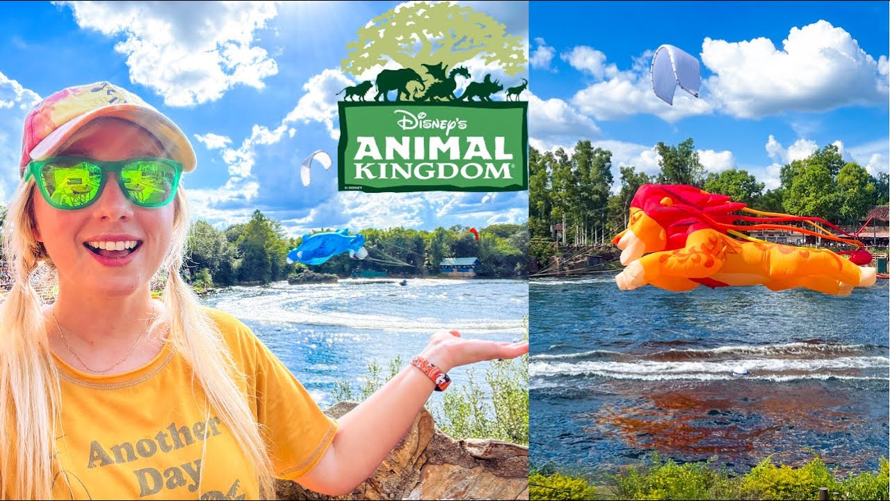 Disney's Animal Kingdom Kite Tails (BOTH SHOWS + Funny Landings), Tree of Life Lights Up & More!