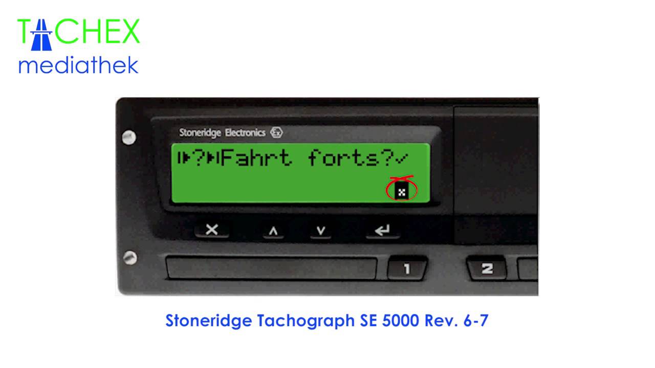 Einstellungen zu Schichtbeginn beim Stoneridge Tachographen SE 5000