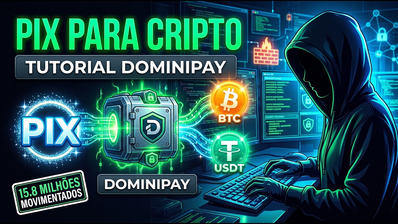 PIX para USDT e Bitcoin: Tutorial DominiPay para Proteger seu Patrim&ocirc;nio!