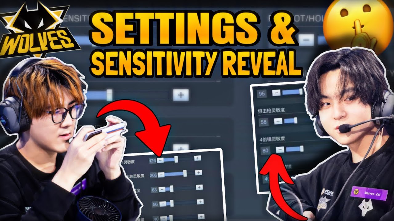 NEW Settings & Sensitivity Reveal of All Wolves Players | Zai, Nian, King & Island