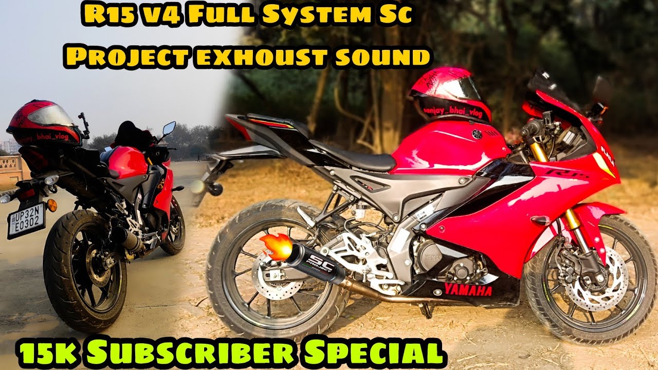 R15V4 Installed Full System Sc project Exhaust 🤯🤯 || @Sanjaybhaivlog302