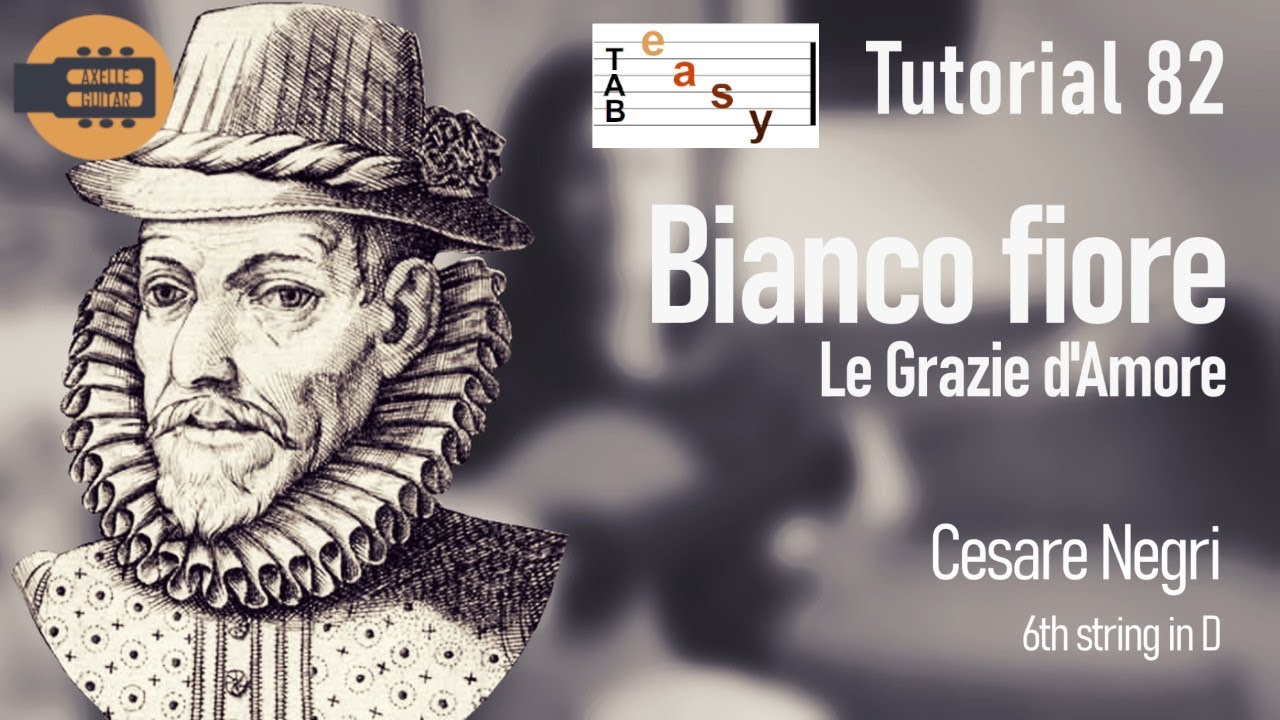 Bianco fiore (Negri) + free TABS - Easy Classical Guitar Tutorials 82 by Axelle Guitar