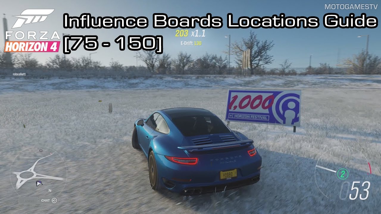 Forza Horizon 4 - Influence Boards Locations Guide [76-150]