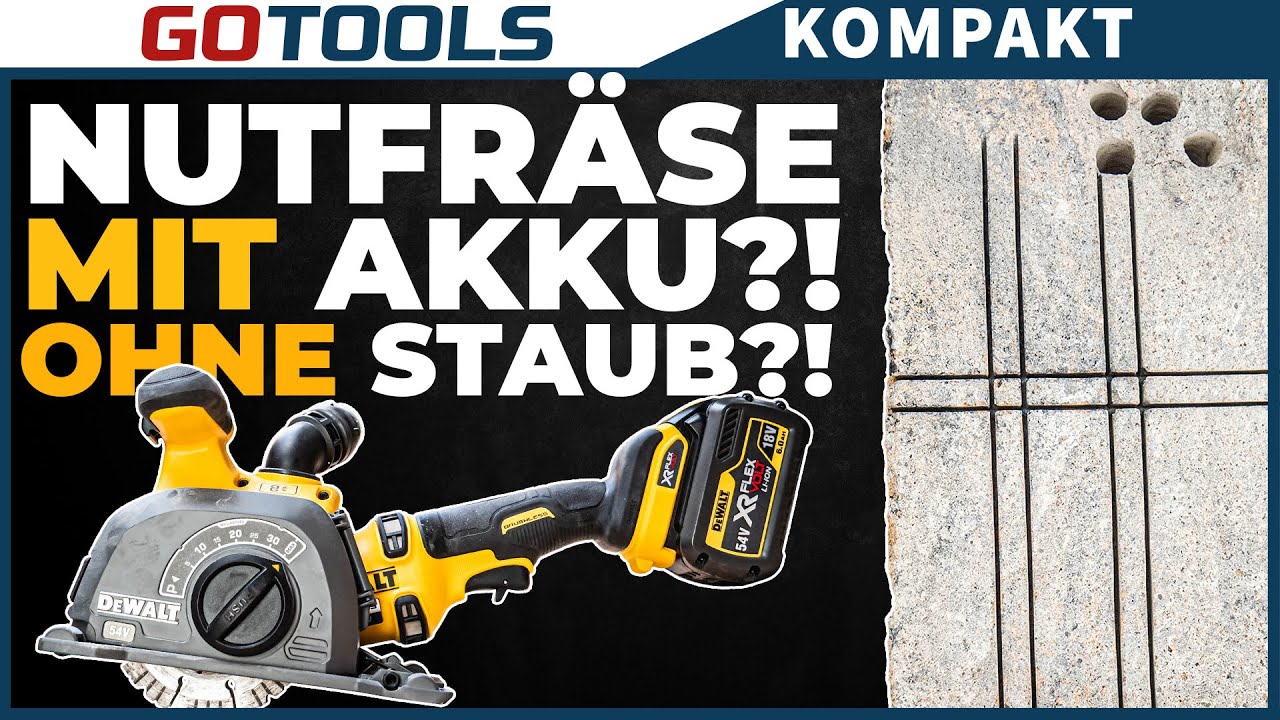 Die weltweit erste Akku Mauernutfräse ist auf dem Markt: DeWALT 54V XR FLEXVOLT DCG200NT-XJ