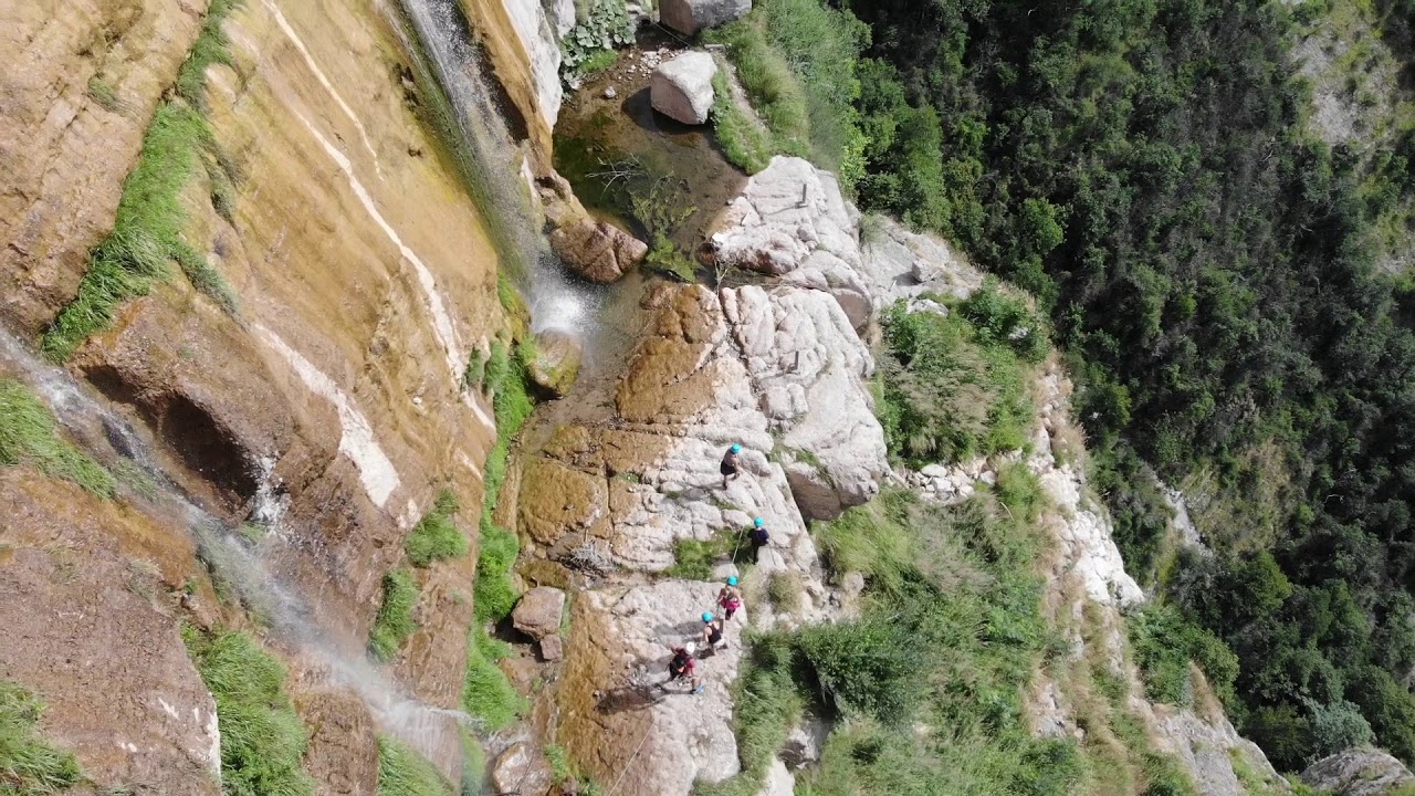 Via ferrata de la cascade de l'Oule, filmée avec un drone