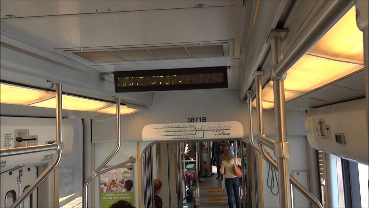 Green Line T Subway D Train from Beaconsfield Station to Chestnut Hill Station Boston, MA