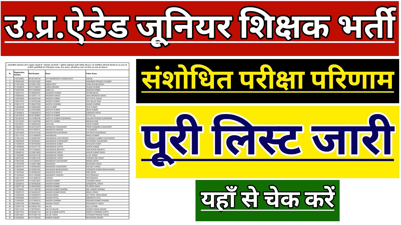 UP AIDED JUNIOR SHIKSHAK BHARTI ONLINE PORTAL | UP JUNIOR AIDED NOTICE NEWS | UP JUNIOR SUPERTET
