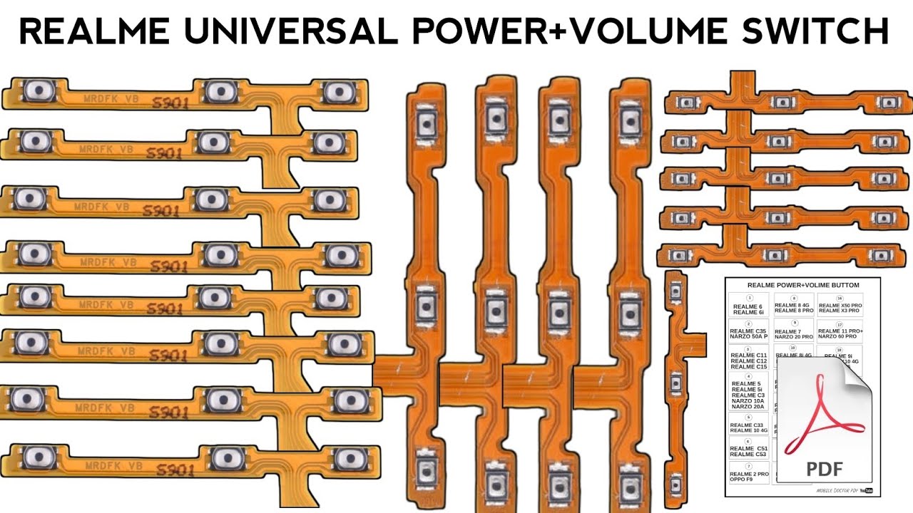 Realme Universal Power+Volume Switch || Realme Inner Button list 