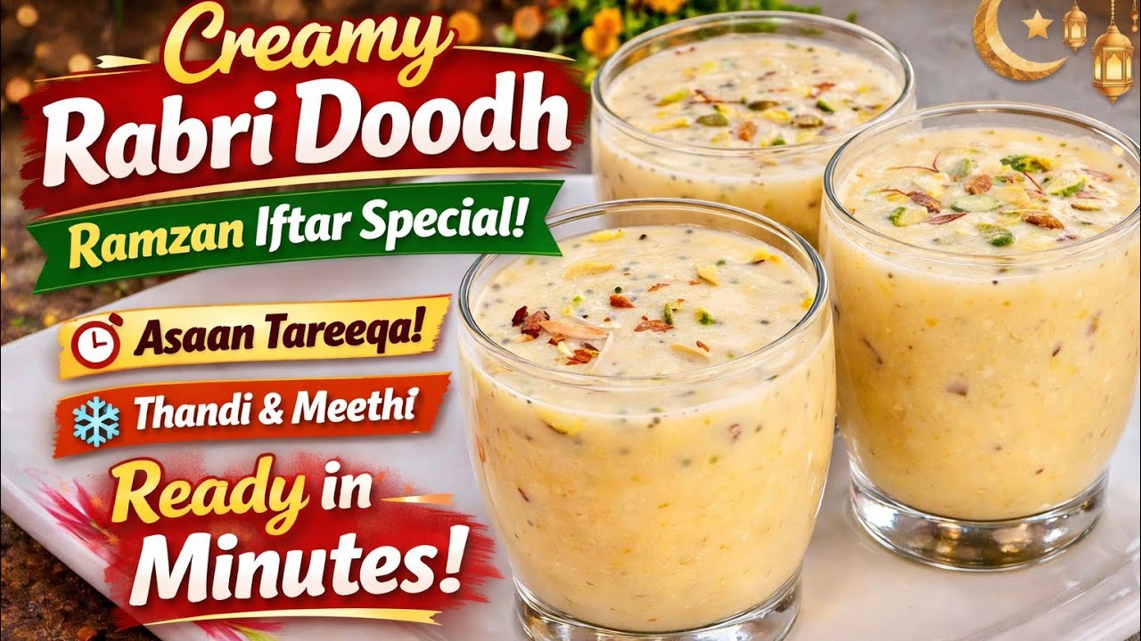 Ramzan Special Rabri Doodh | Energy Booster Iftar Drink Recipe