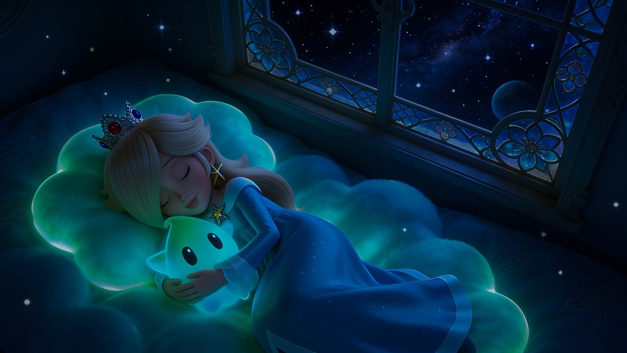 NO ADS Deep Sleep with Princess Rosalina 🌙 | The Super Mario Galaxy & Relaxing Piano for Calm Mind