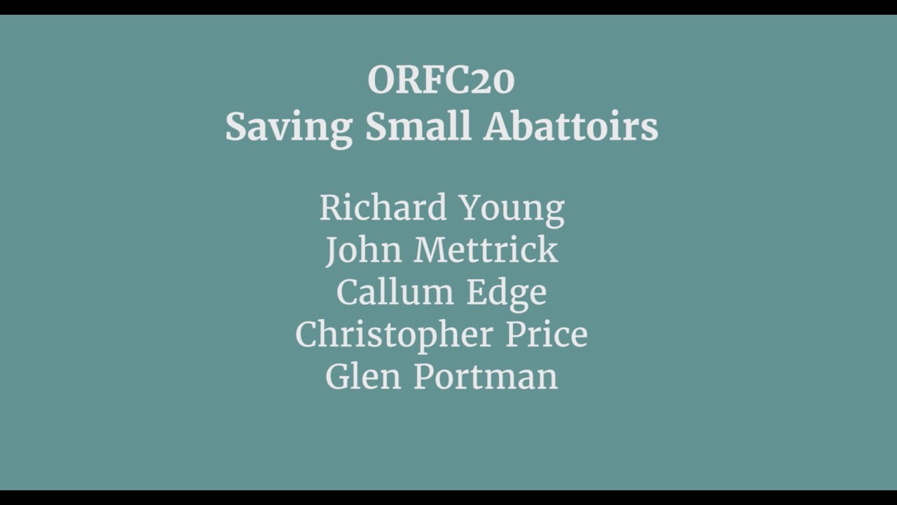 ORFC 2020 Saving Small Abattoirs