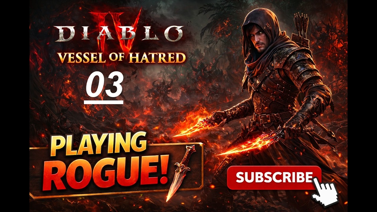 Let's Play Diablo 4: Vessel of Hatred - Rogue in Action - Part 3 - Questing and Level 60