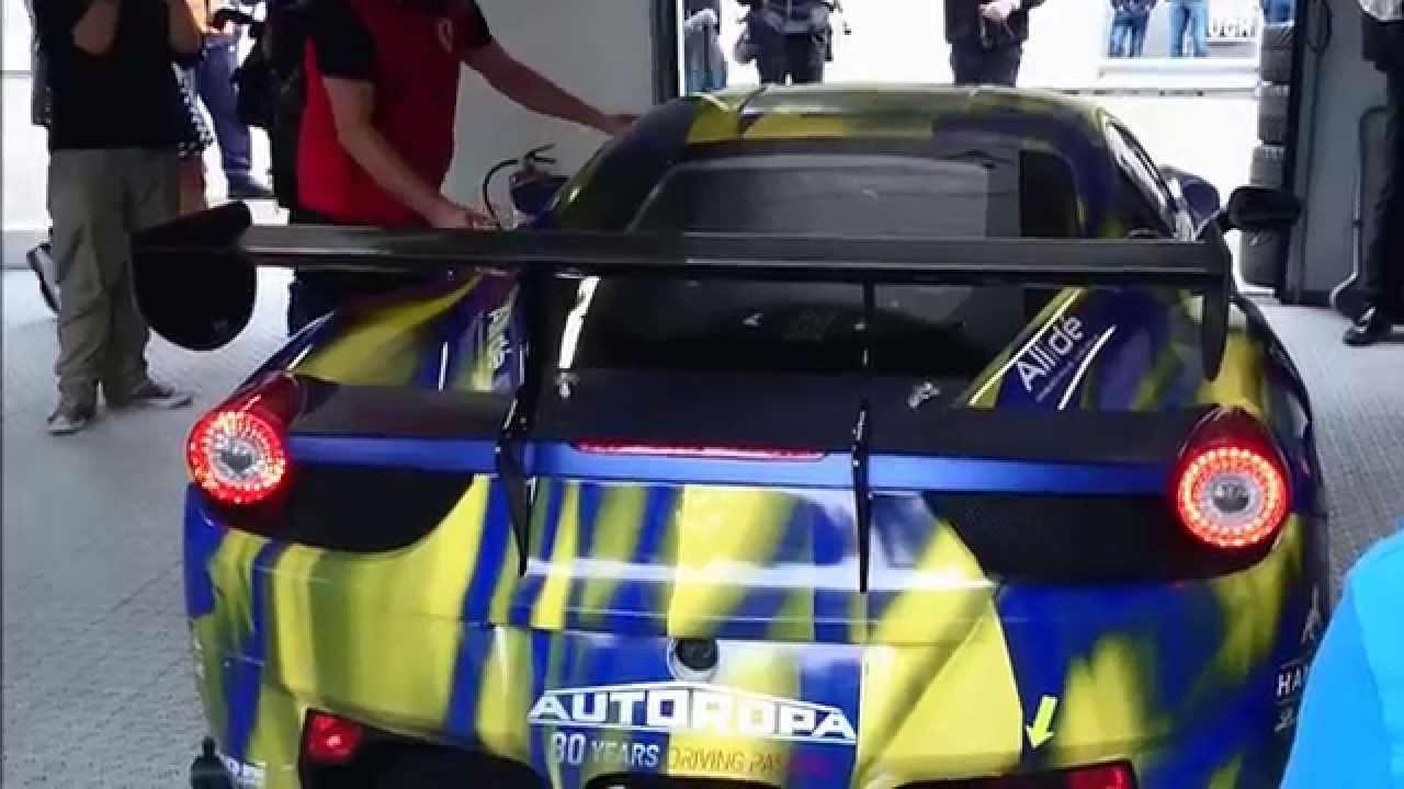 Hugh Grant in a Ferrari 458 Challenge