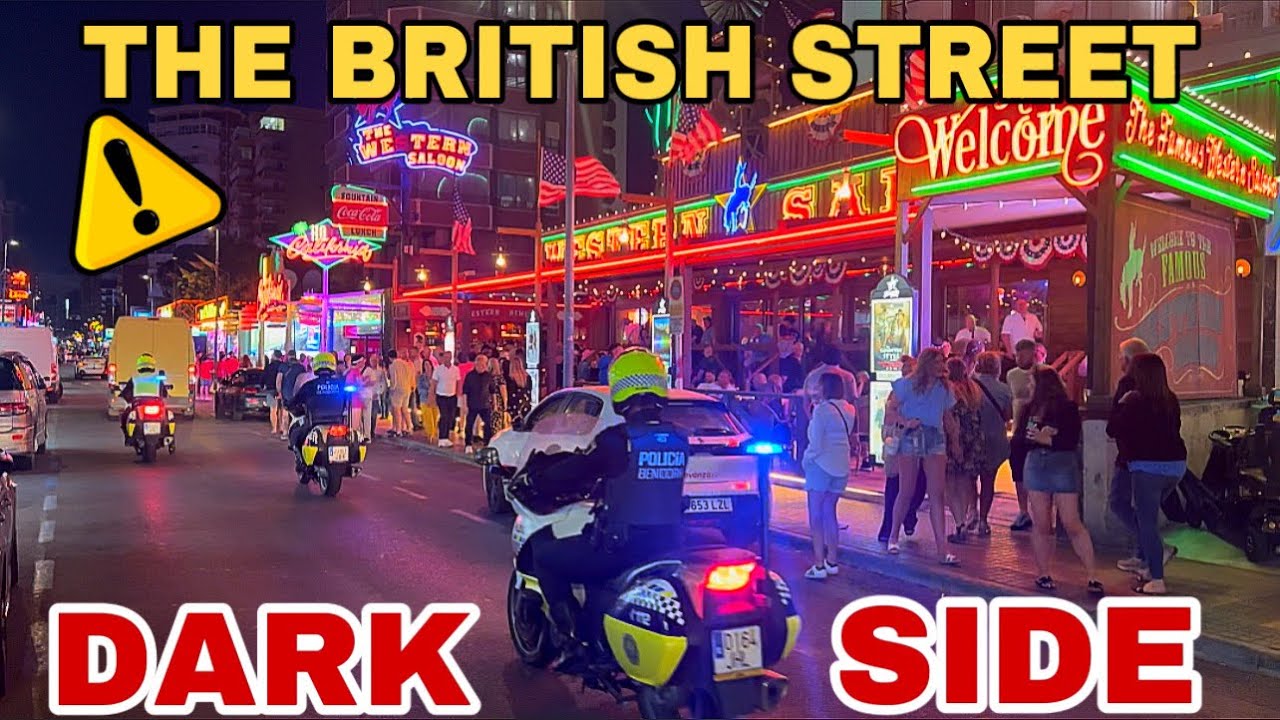 The DARK side of the BRITISH Street in Benidorm! 🍹🪩