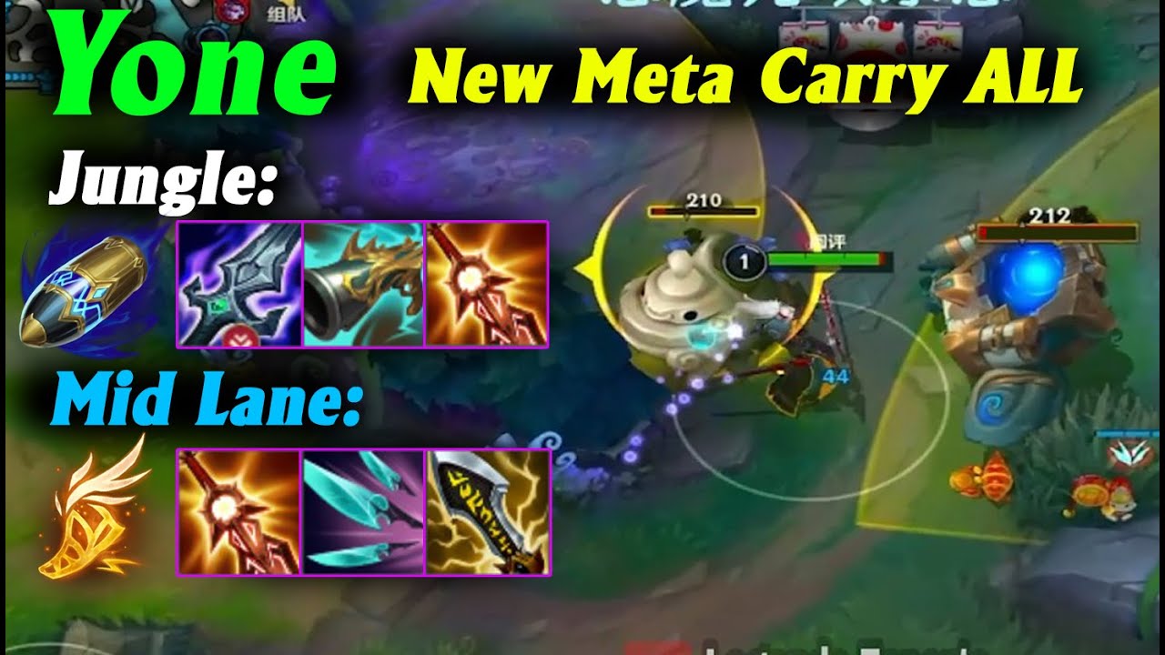 Yone Wild Rift Jungle + Mid lane with New Build and New Rune FIRST STRIKE + FLEET FOOTWORK carry ALL