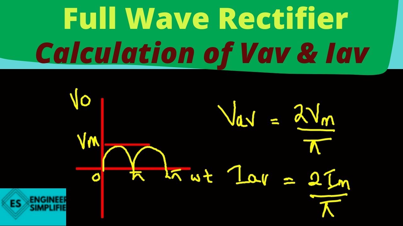 Full Wave Rectifier, calculation of Average value of voltage and current. #class12 #gate #diode #jee