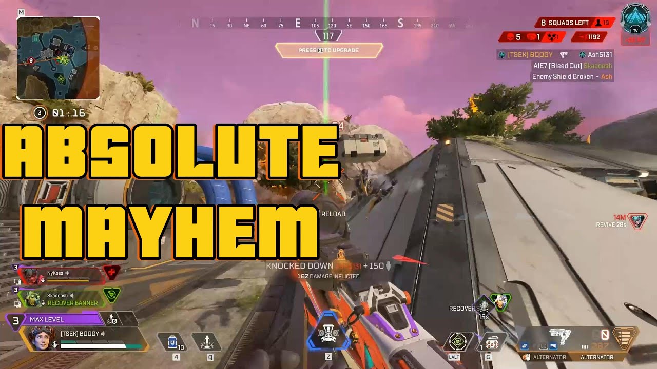 Apex Legends 1V3 Clutch in Plat and 1shot KRABER with NO SIGHTS! BQQGY/TTV BQQGY