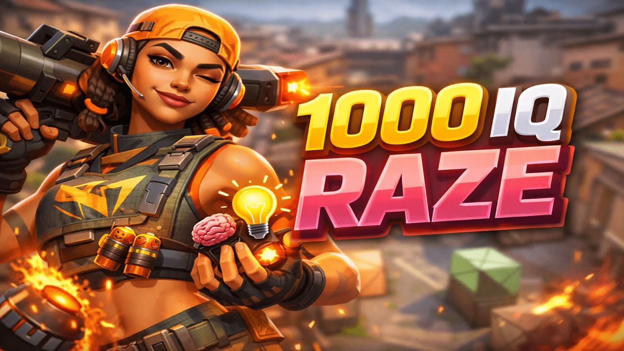 1000 IQ RAZE | VALORANT GAMEPLAY #valorant