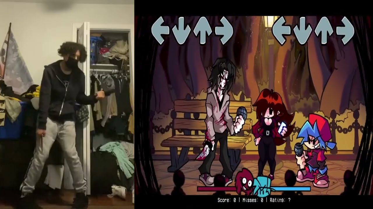 FNF Trepidation 1.5 Jeff The Killer In Real Life (Endless Sleep)