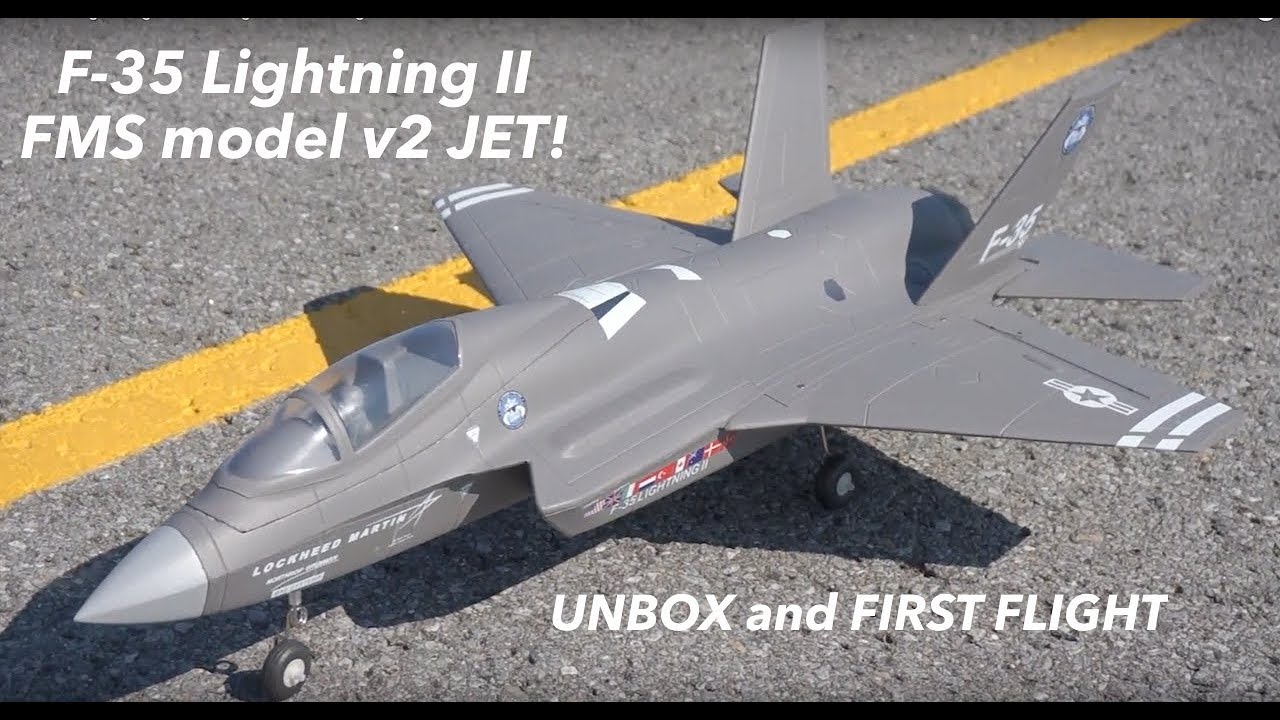 FMS F-35 Lightning II 64mm EDF Jet v2 Unboxing and First Flight FAIL - Netcruzer RC