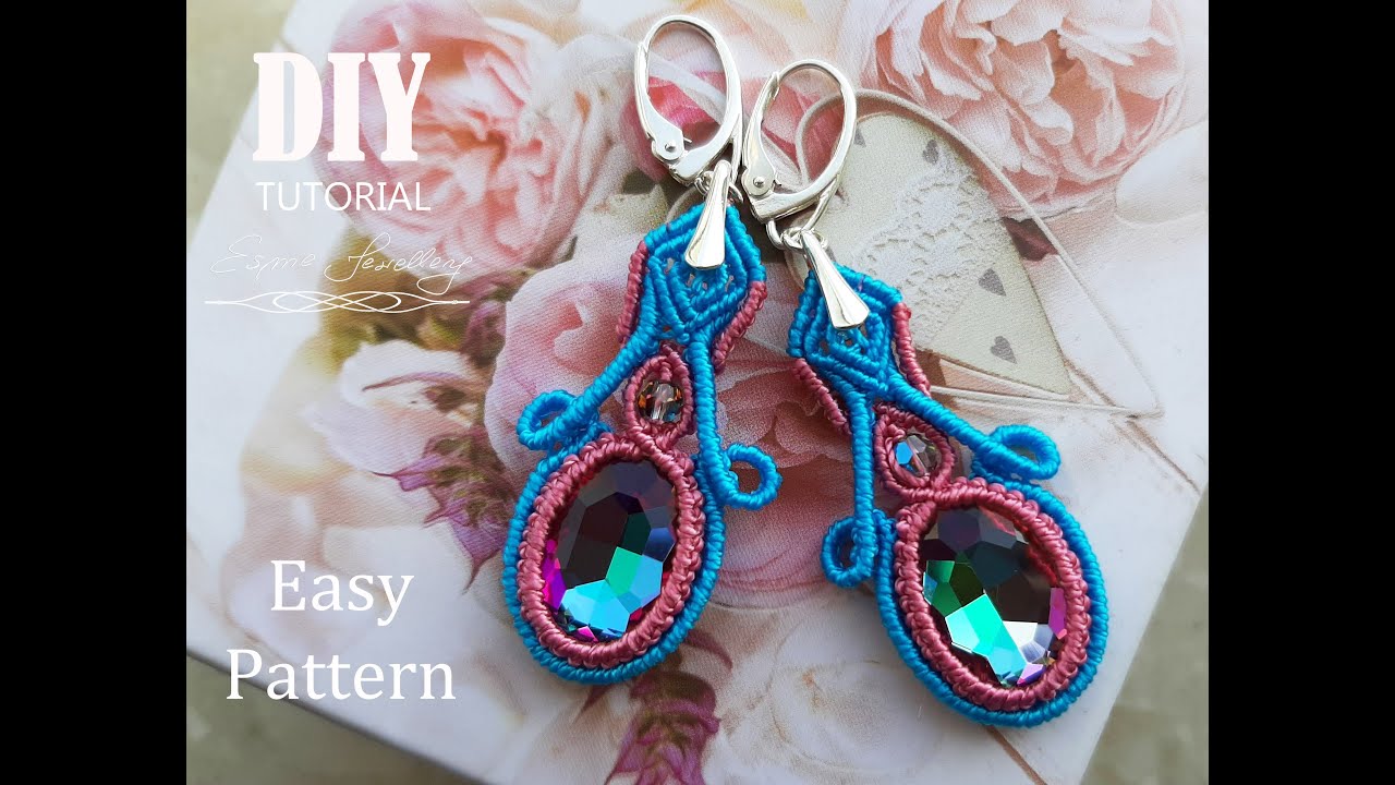 Makramowe kolczyki krok po kroku / Prosta makrama / Macrame earrings tutorial DIY / Easy earrings