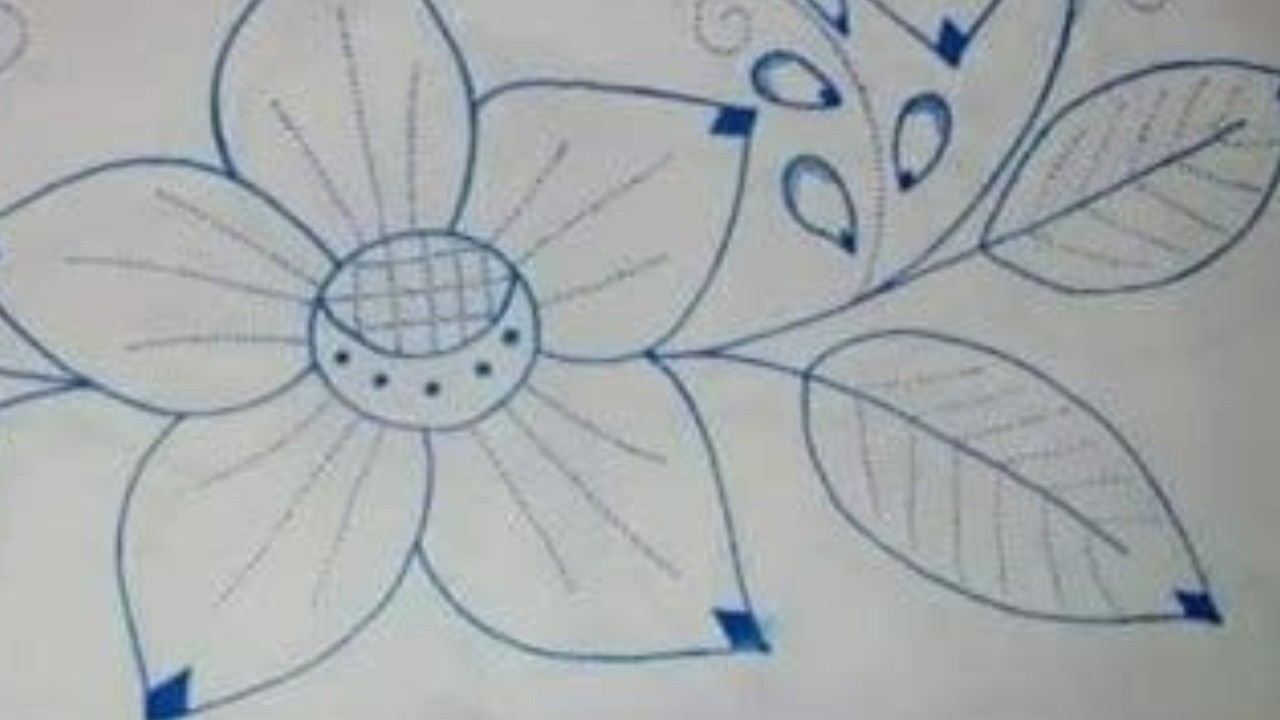 como bordar la PUNTADA y BORDADO que MÁS SE USAN PARA FLORES GRANDES EN SERVILLETAS/ 🌺