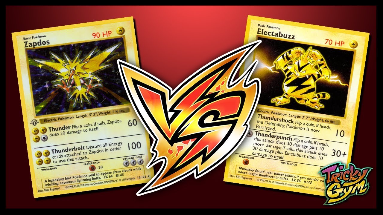 Buzzapdos vs Haymaker - Old School Pokemon Cards Tabletop Gameplay