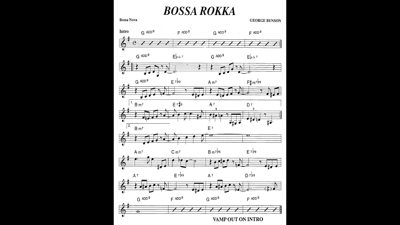 BACKING TRACK - BOSSA ROKKA (George Benson) G 130 BM BOSSA