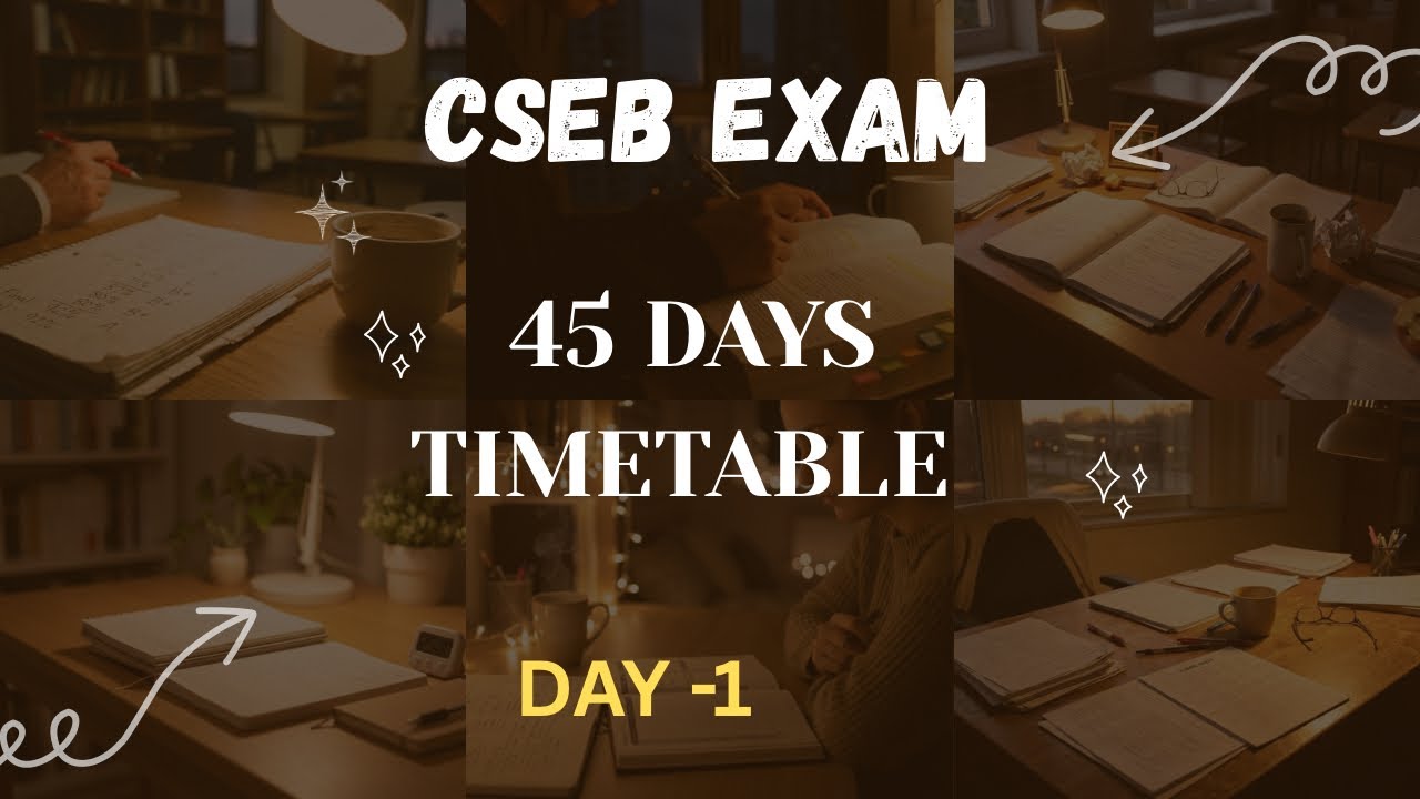 CSEB EXAM 📚45Days study plan 📖 