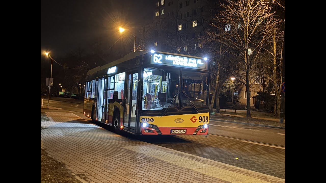 Solaris Urbino 10,5 IV #908 PKS Grodzisk Mazowiecki linia 62 kierunek Piastów Ogińskiego