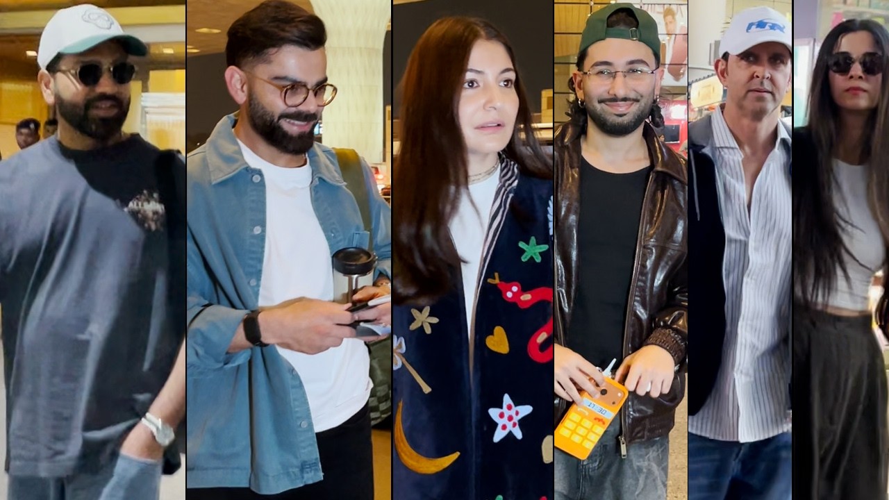Virat Kohli With Anushka Sharma, Rohit Sharma, Orry,Hrithik Roshan With Saba Azad Spotted At Airport