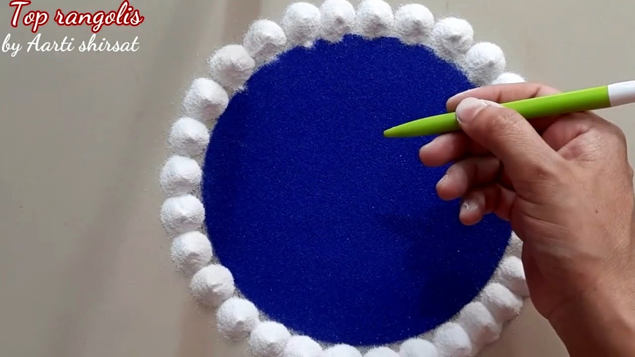 Simple Diwali Rangoli design with pen by Aarti | Diwali rangoli design | Top Rangolis