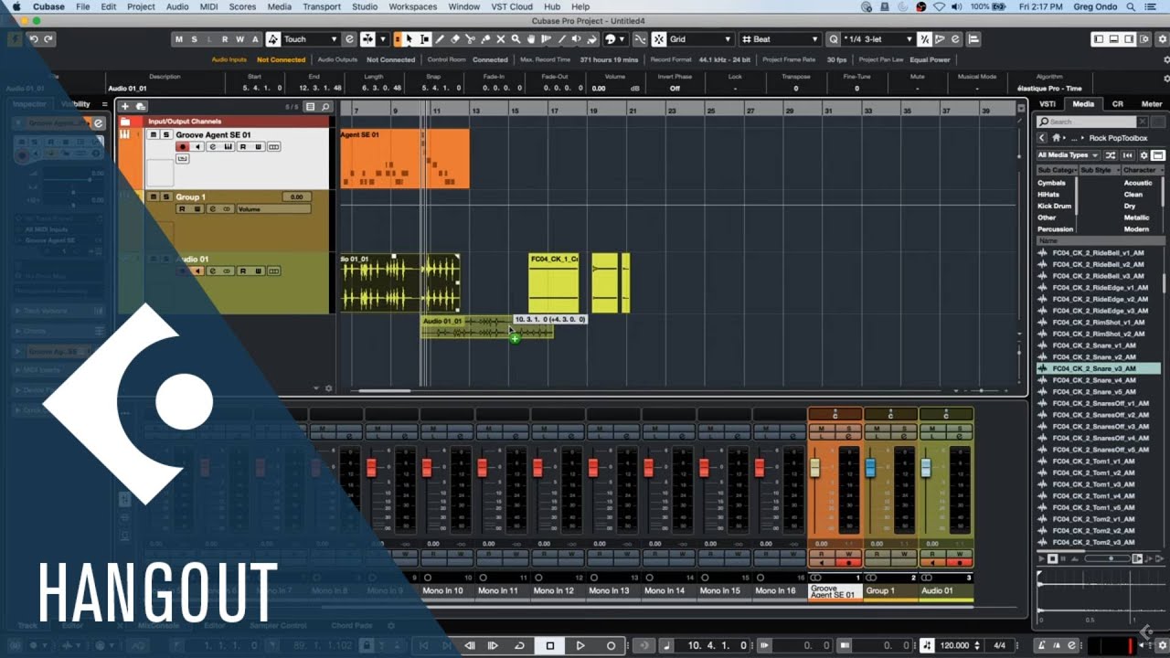 How to Free Warp 5 Drum Tracks Together? | Club Cubase with Greg Ondo July 17 2020