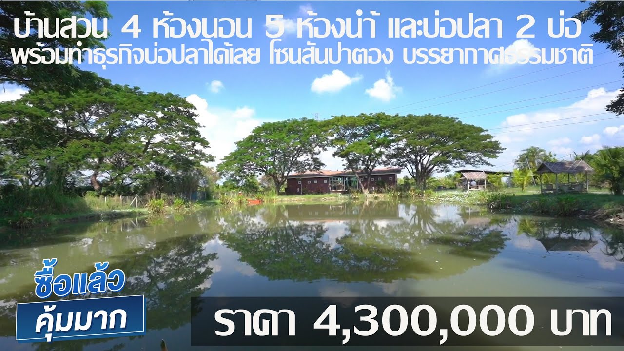 🏙️🏞️💖(ขายแล้ว)​4.3​ ล.เท่านั้น🔶️​6​-2-86​ไร่บ้านสวนพร้อมบ่อปลาหลายสายพันพร้อมทำธุรกิจบ่อปลาได้ท