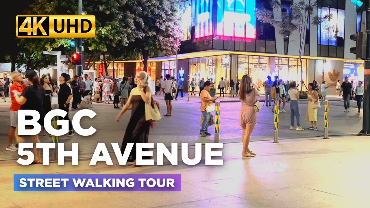 The MOST POPULAR Weekend Hangout Spot in BGC 🇵🇭 | 5TH Avenue BGC Street Walking Tour【4K】